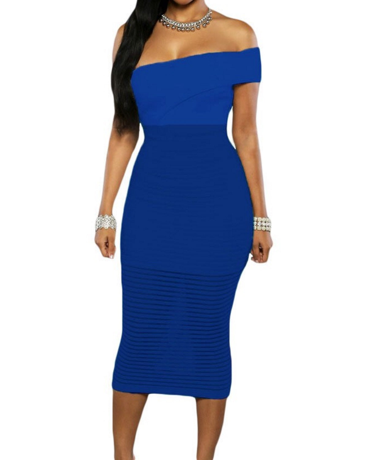 Mini abito da cerimonia da donna con scollo a barchetta e a tubino